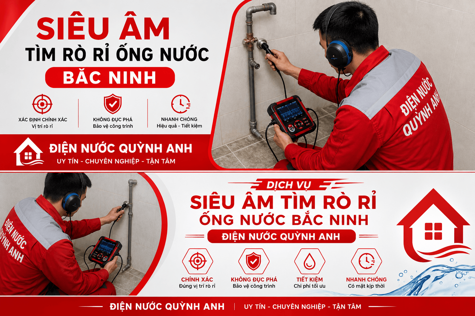 siêu âm tìm ống nước vỡ Bắc Ninh
