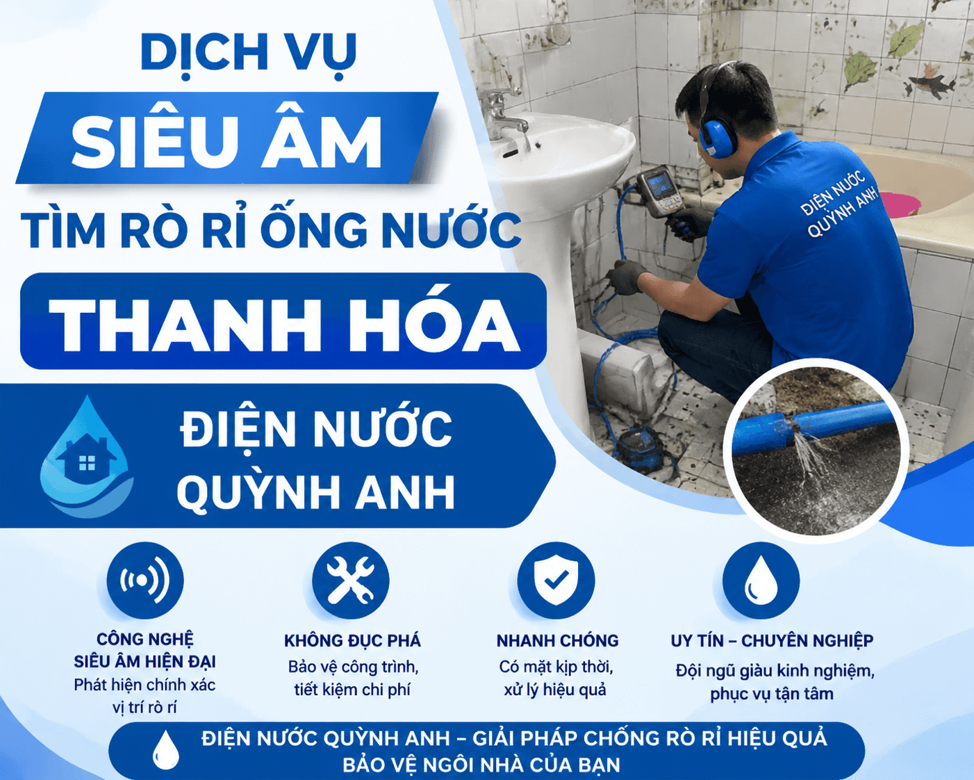 tìm rò rỉ nước Thanh Hóa