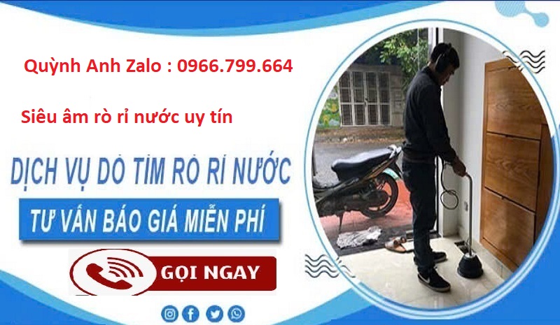 siêu âm tìm rò rỉ nước tại Cẩm Thủy