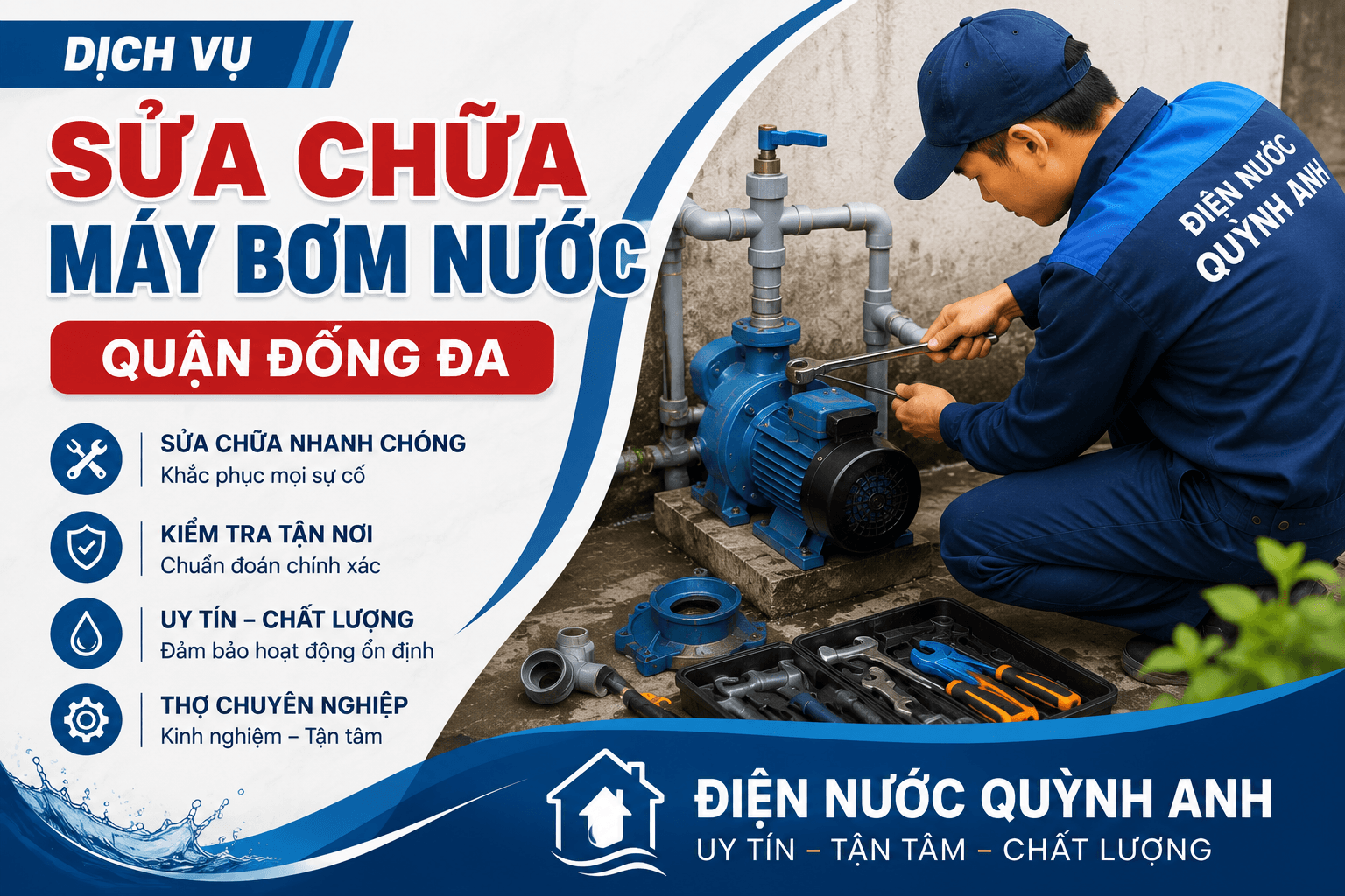 Sửa Máy Bơm Nước Quận Đống Đa