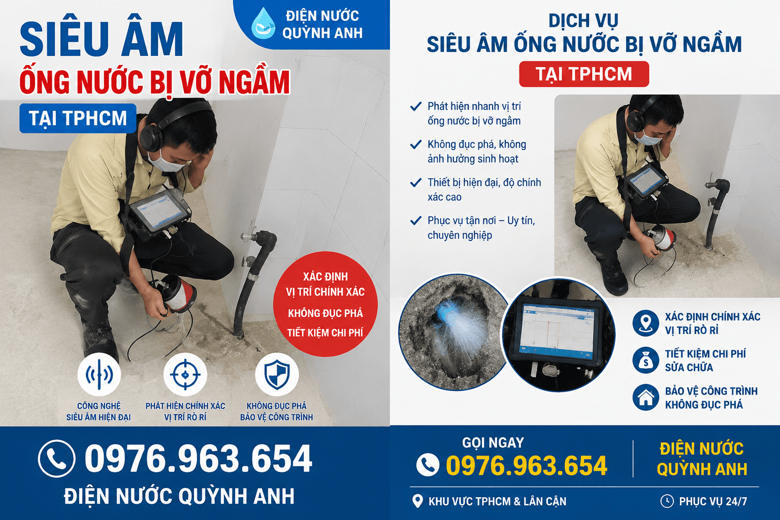 dò rỉ tìm ống nước