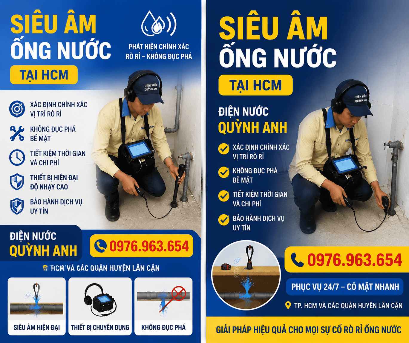 siêu âm ống nước rò rỉ TPHCM