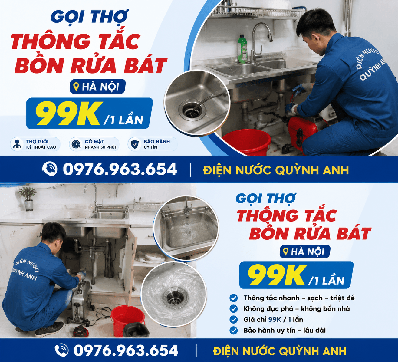 Thông Tắc Bồn Rửa Mặt Hà Nội