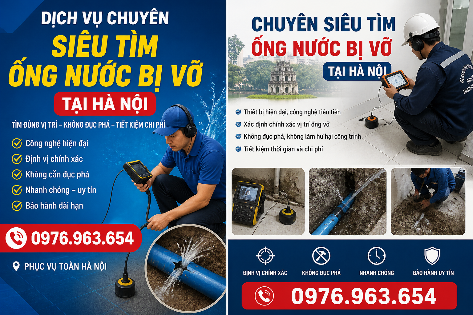 Chuyên siêu âm ống nước vỡ tại hà nội