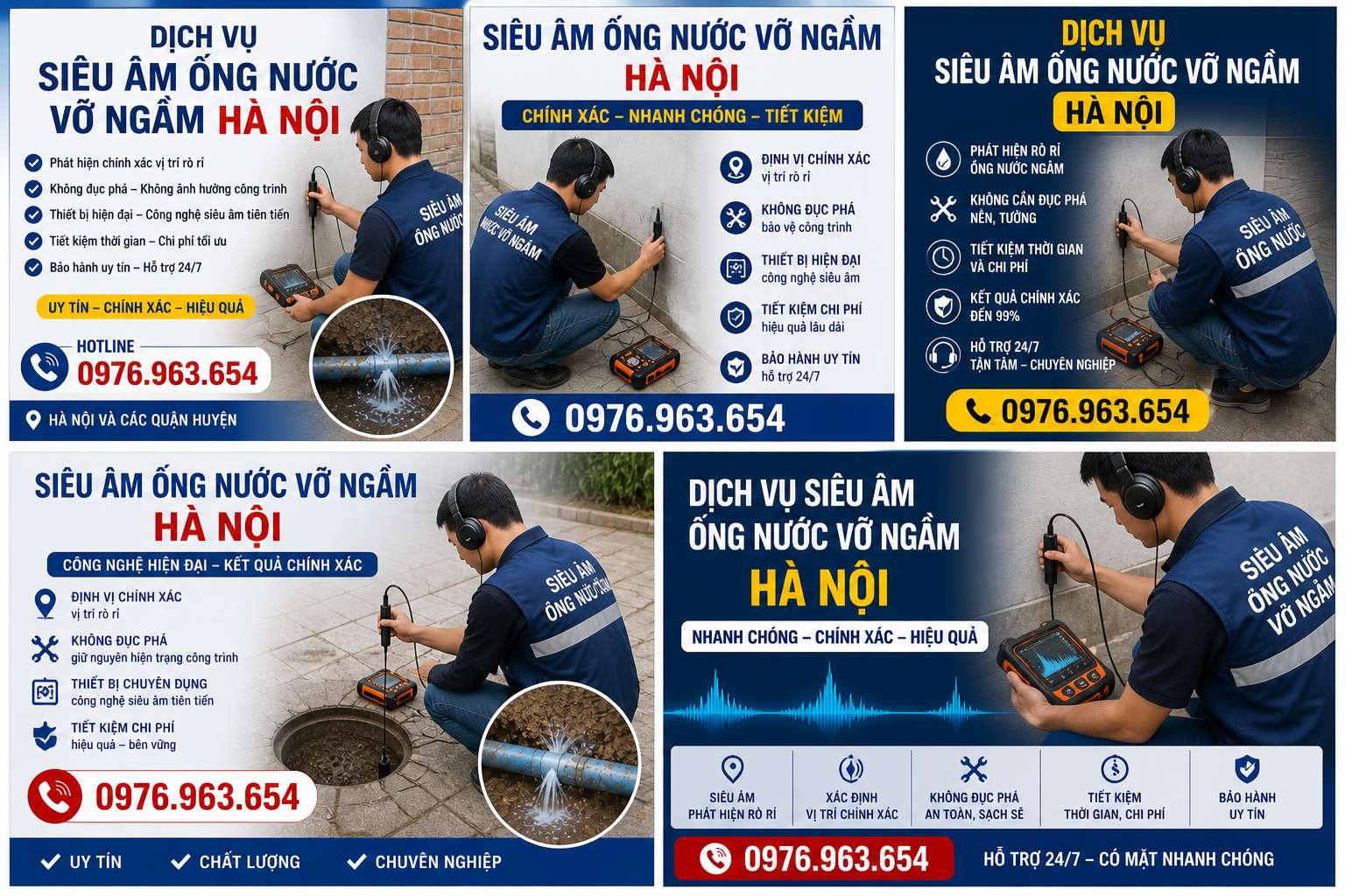 Dịch vụ siêu âm dò tìm rò rỉ nước Hà Nội