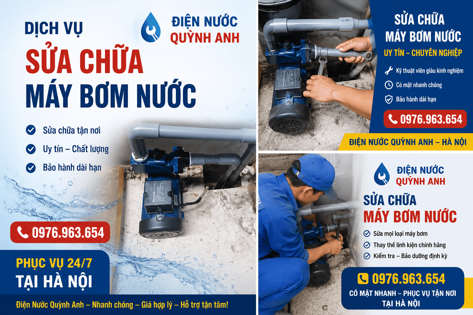 dịch vụ sửa máy bơm nước ở hà nội