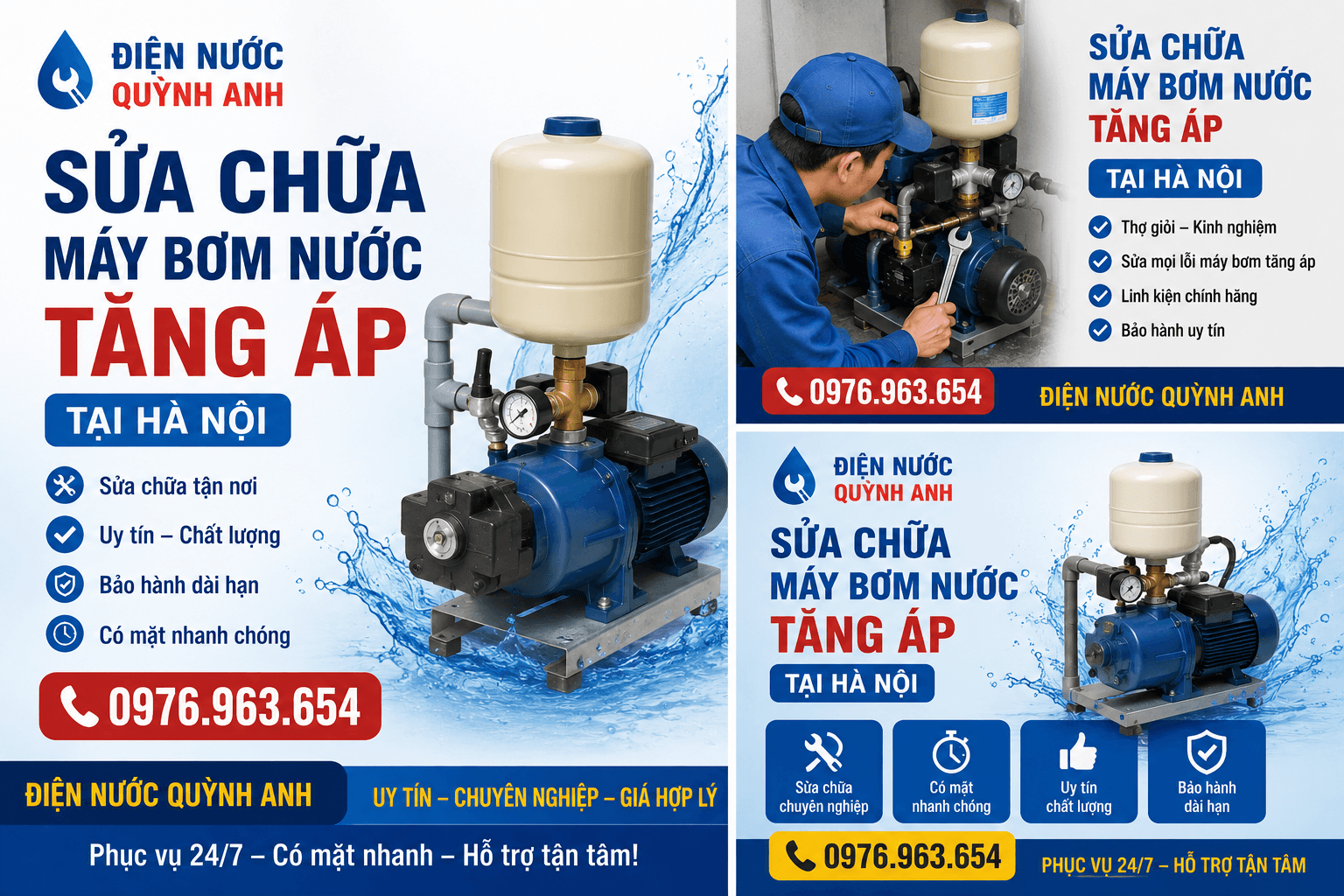 sửa máy bơm không lên nước hà nội