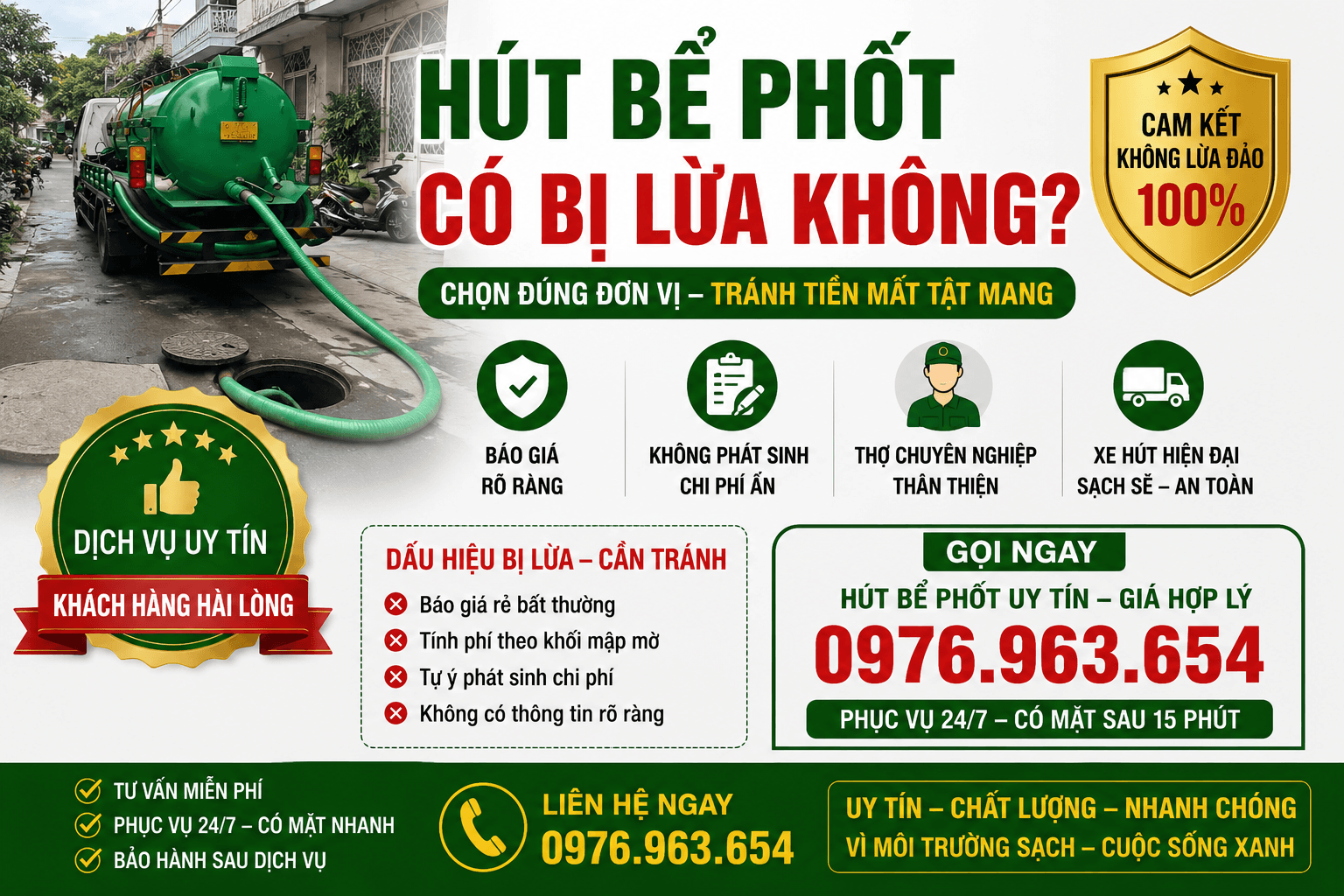 Hút Bể Phốt Có Bị Lừa Không