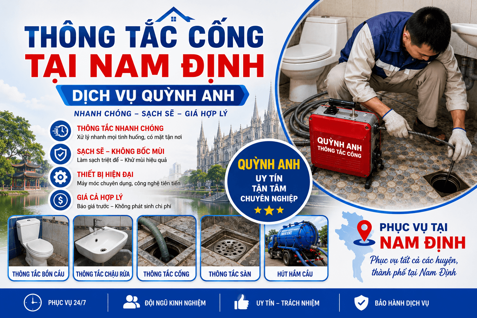 Thông Tắc Cống Nam Định Uy Tín