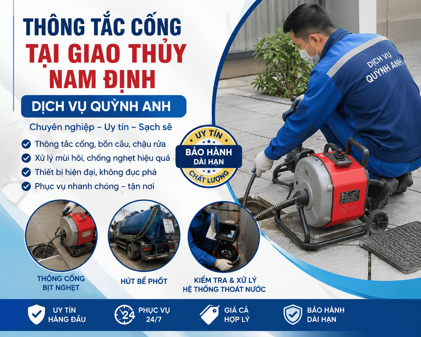 Thông Tắc Cống Tại Giao Thủy Chất Lượng