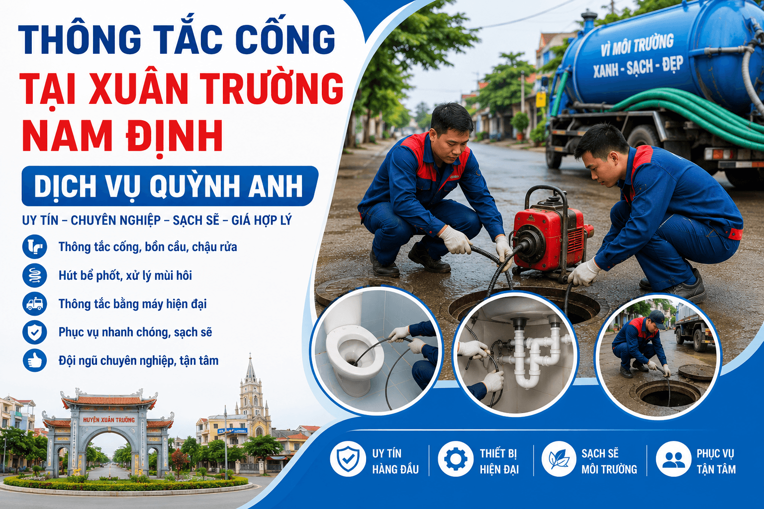 Thông Tắc Cống Tại Xuân Trường Nam Định