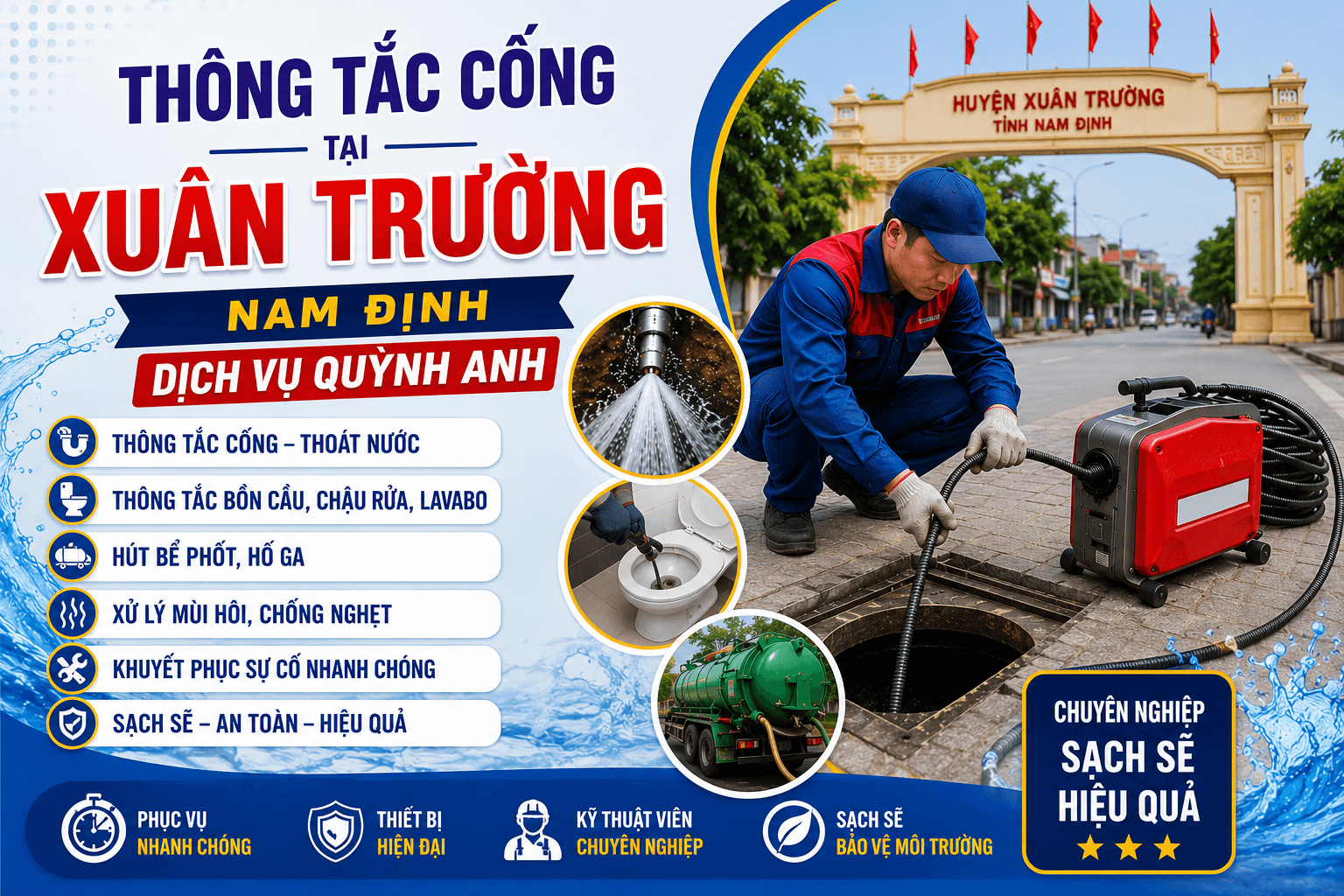 Thông Tắc Cống Tại Xuân Trường