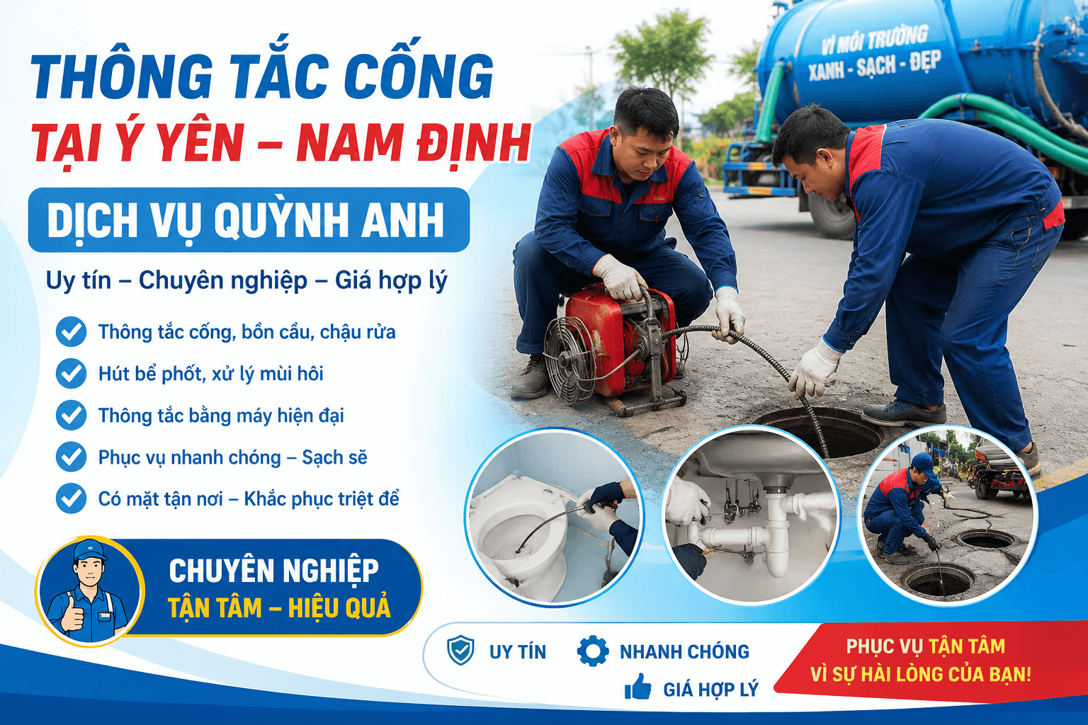 Thông Tắc Cống Tại Ý Yên