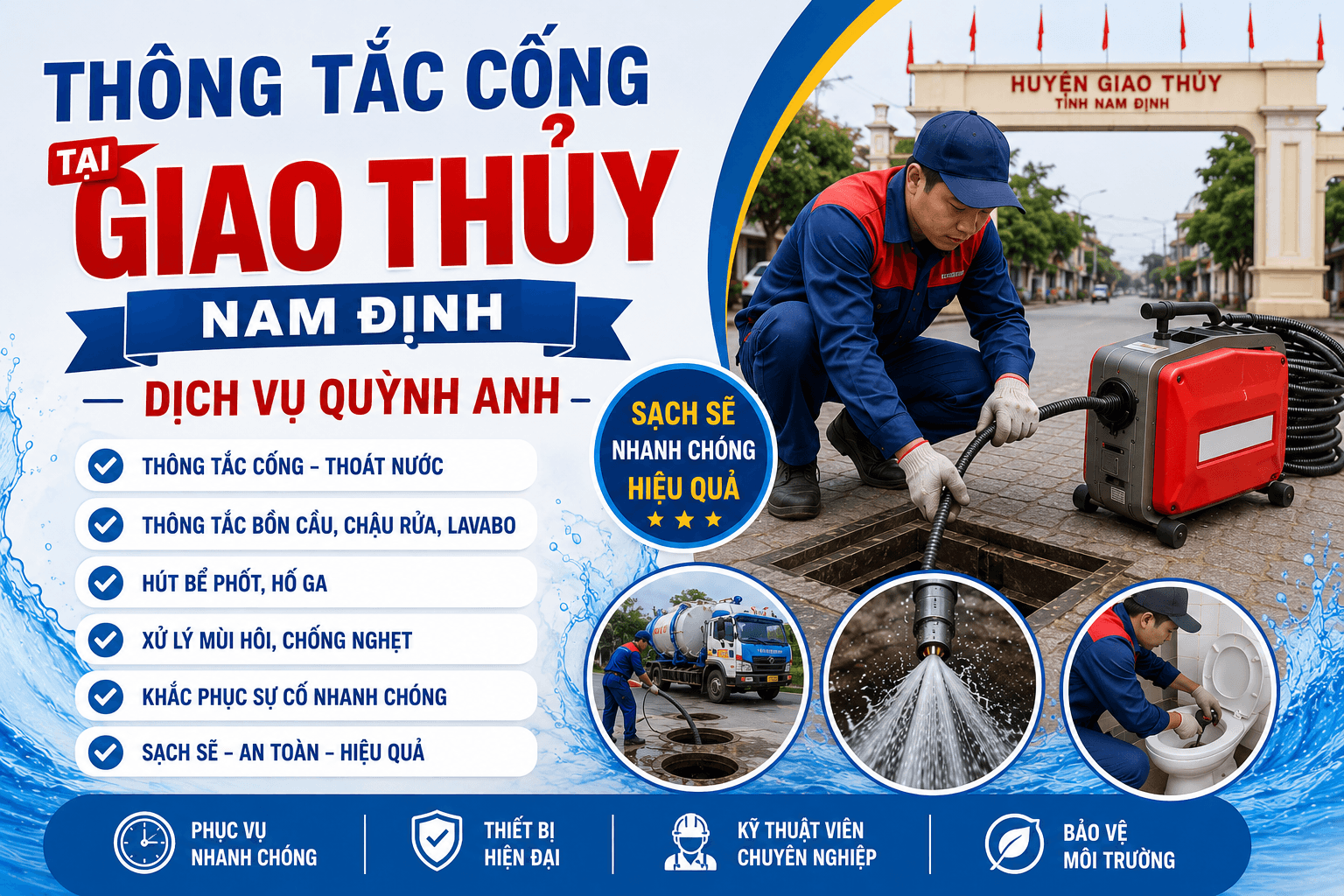 Thông Tắc Cống ở Giao Thủy