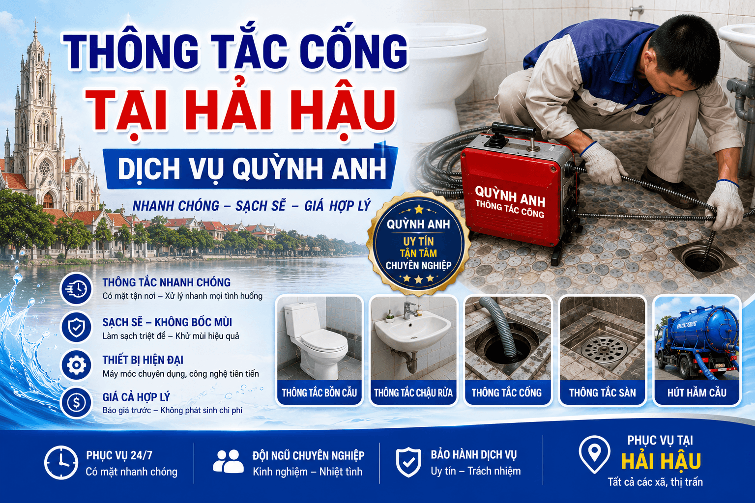 Thông Tắc Cống ở Hải Hậu