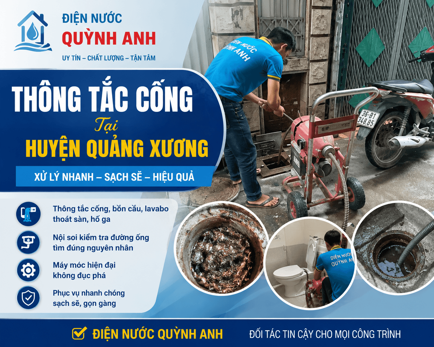 Thông Tắc Cống ở Huyện Quảng Xương