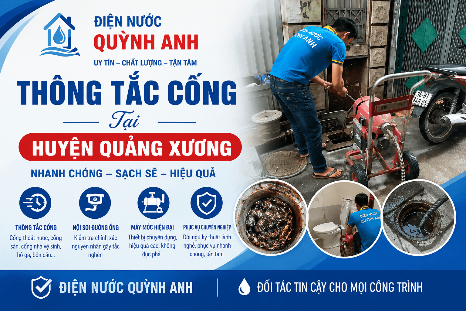 Thông Tắc Cống ở Quảng Xương