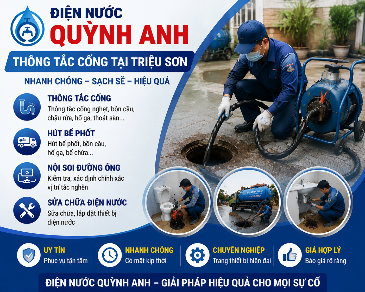 Thông Tắc Cống ở Triệu Sơn