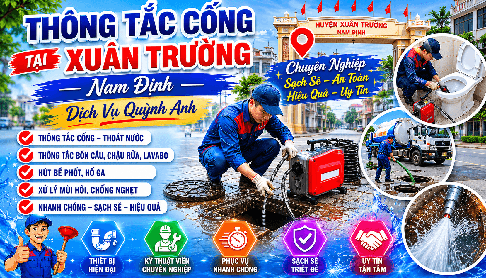 Thông Tắc Cống ở Xuân Trường
