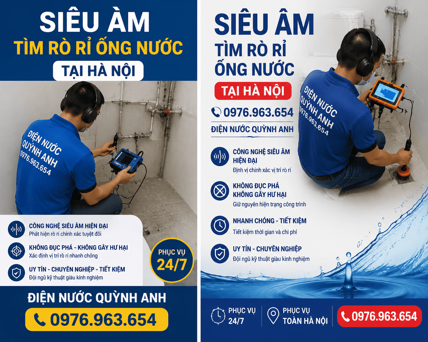 siêu âm tìm ống nước vỡ hà nội