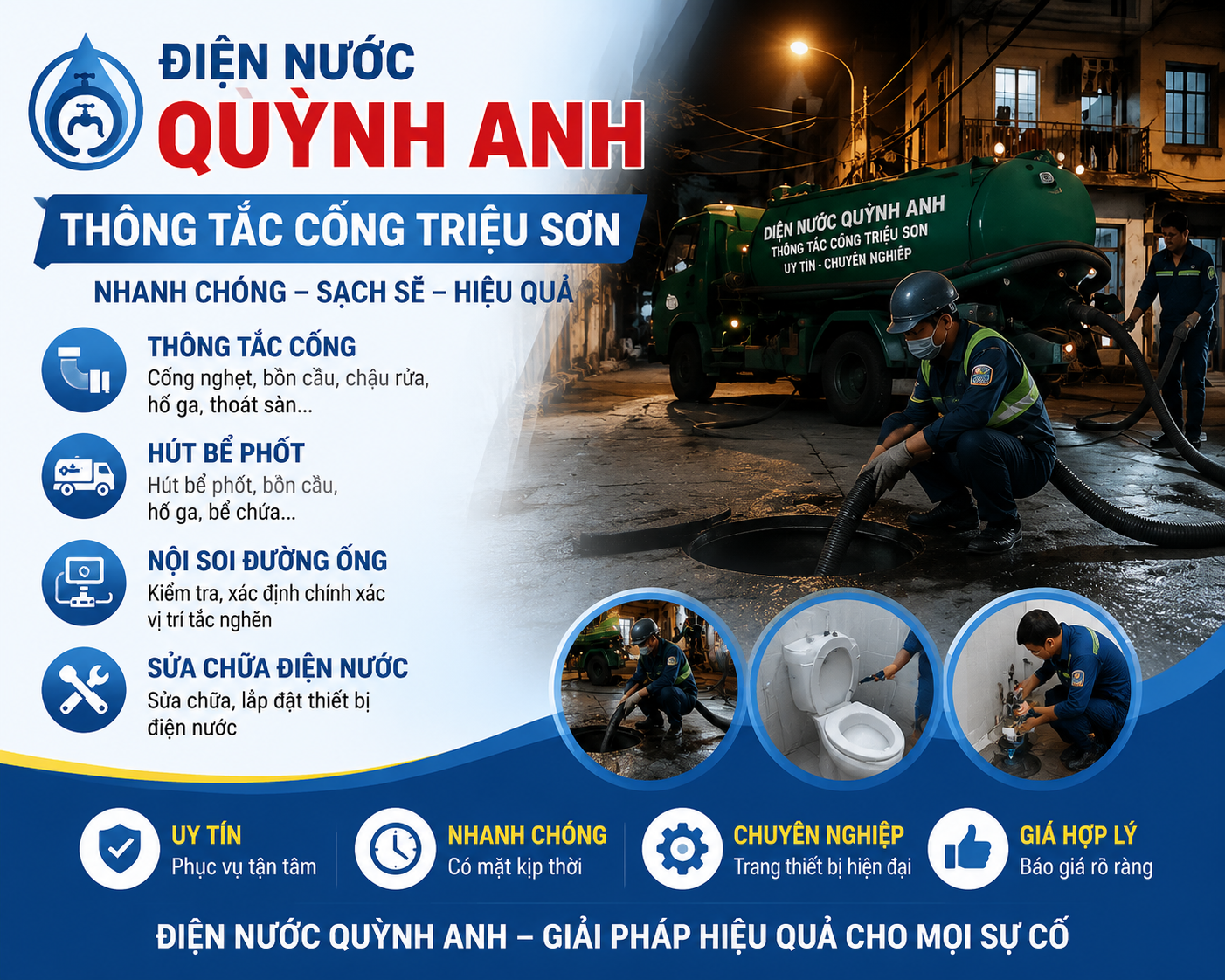 thông tắc cống triệu sơn