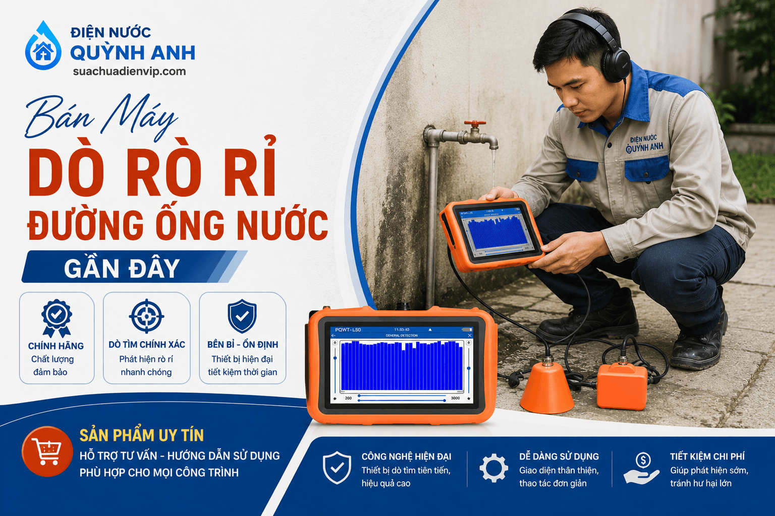 Bán Máy Dò Rò Rỉ Đường Ống Nước Gần Đây Chuyên Nghiệp