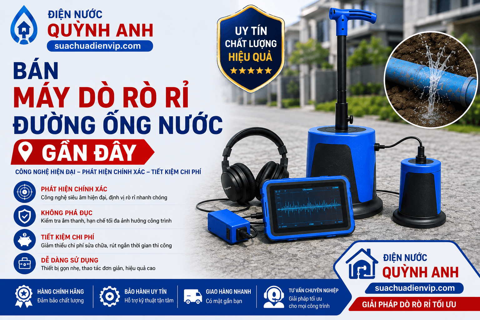 Bán Máy Dò Rò Rỉ Đường Ống Nước Máy Chuẩn