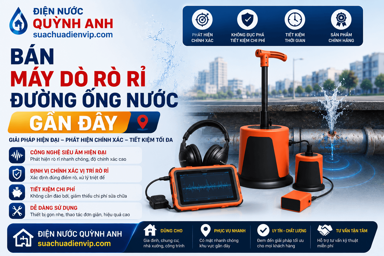 Bán Máy Dò Rò Rỉ Đường Ống Nước giá rẻ