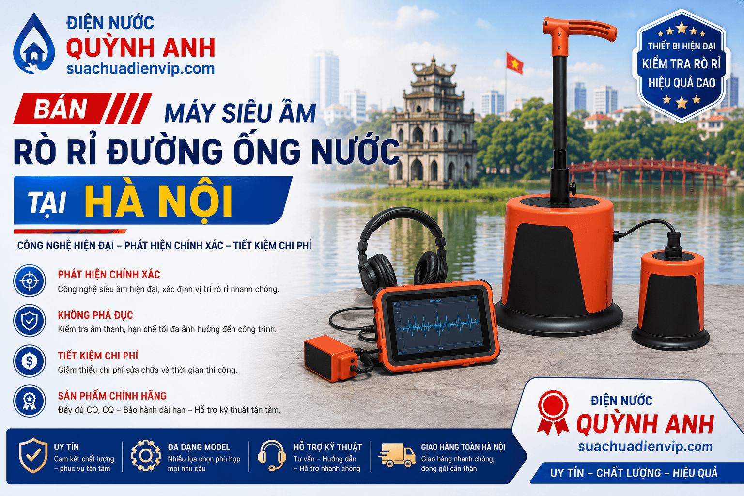 Bán Máy Siêu Âm Rò Rỉ Đường Ống Nước Hà Nội