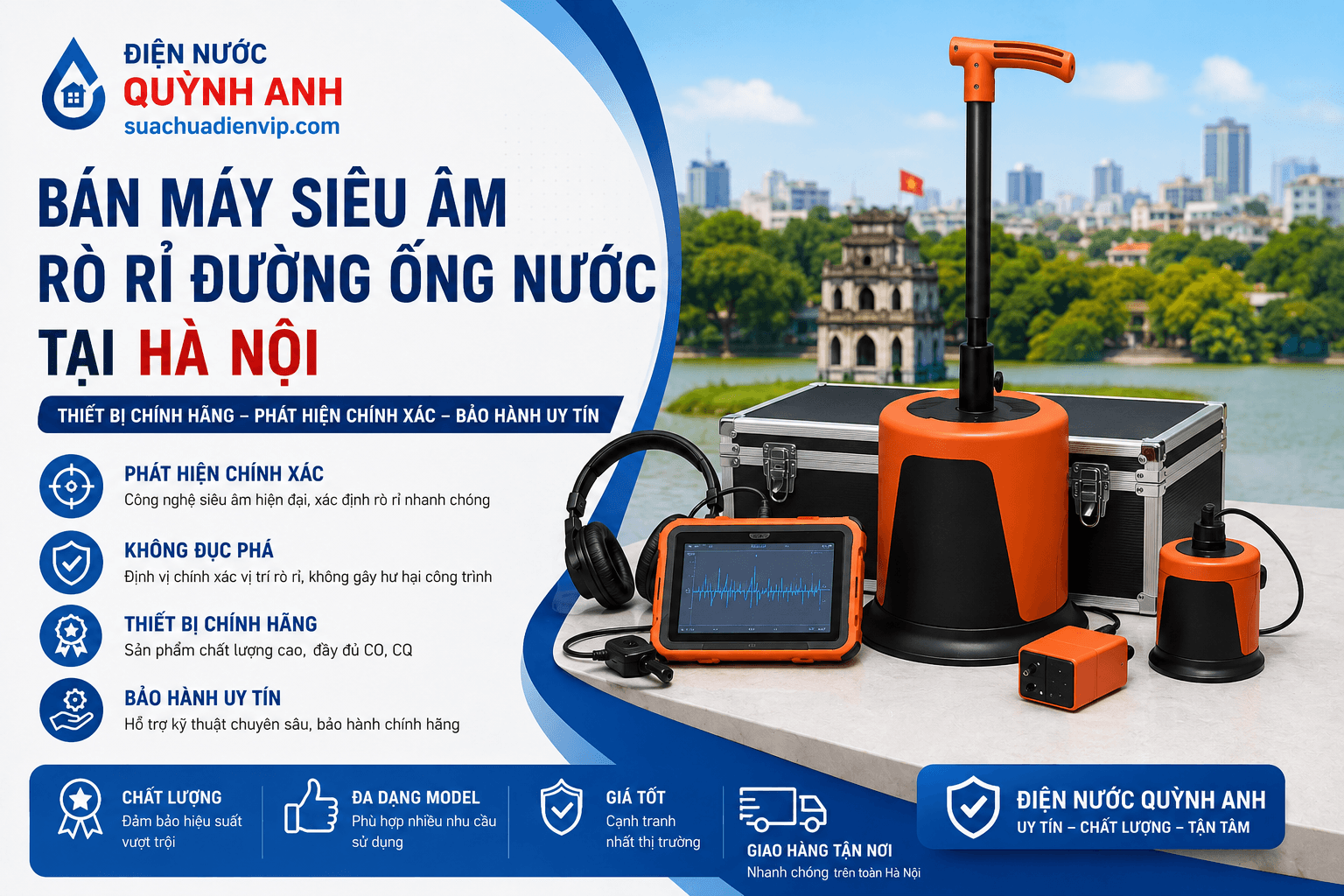 Bán Máy Siêu Âm Rò Rỉ Đường Ống Nước ở Hà Nội