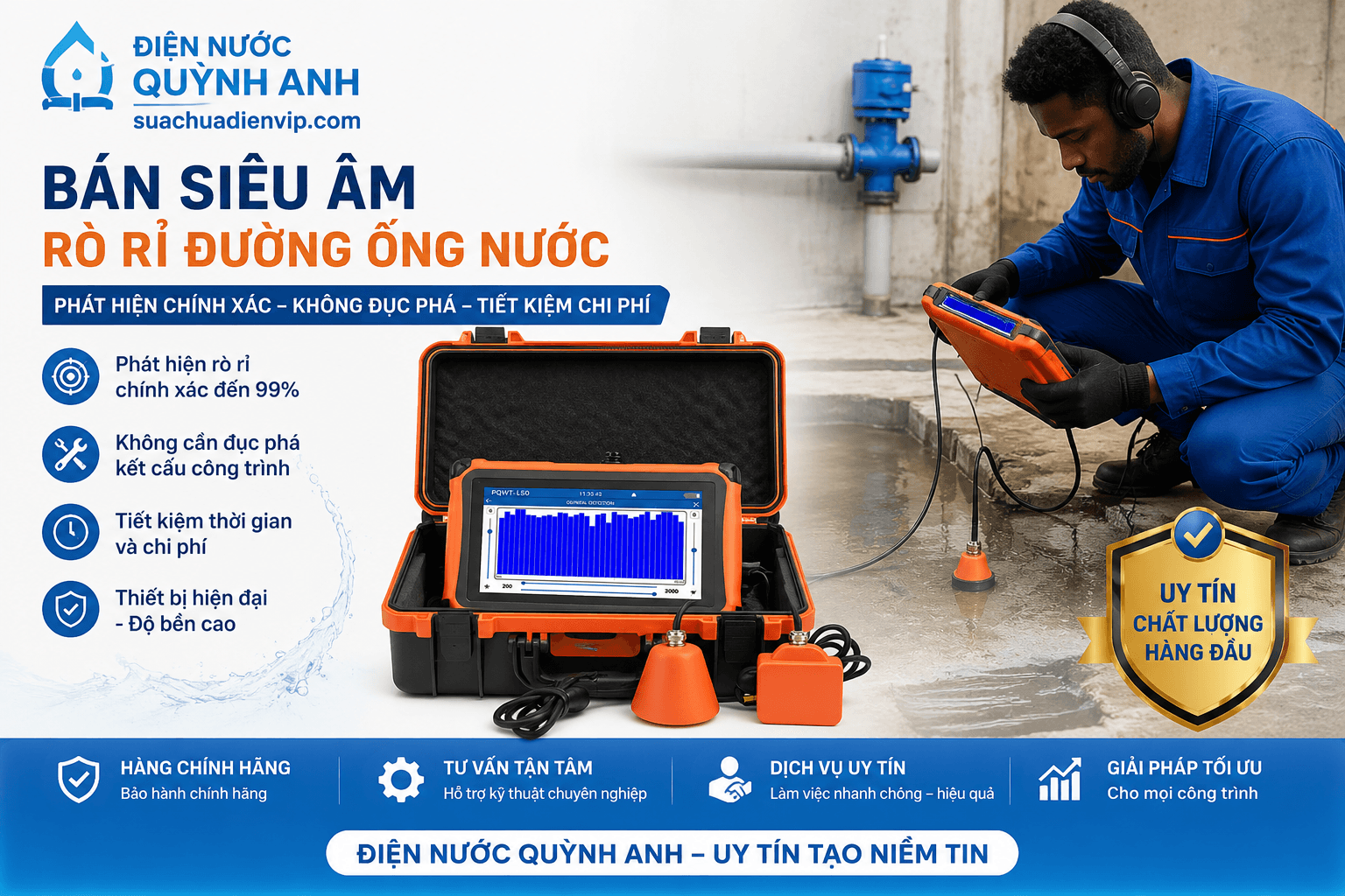 Bán Siêu Âm Rò Rỉ Đường Ống Nước Chất Lượng