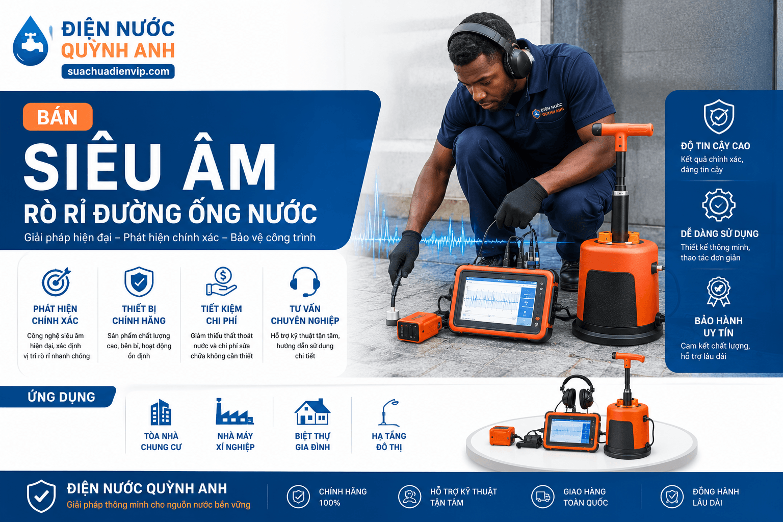 Bán Siêu Âm Rò Rỉ Đường Ống Nước Gần Đây