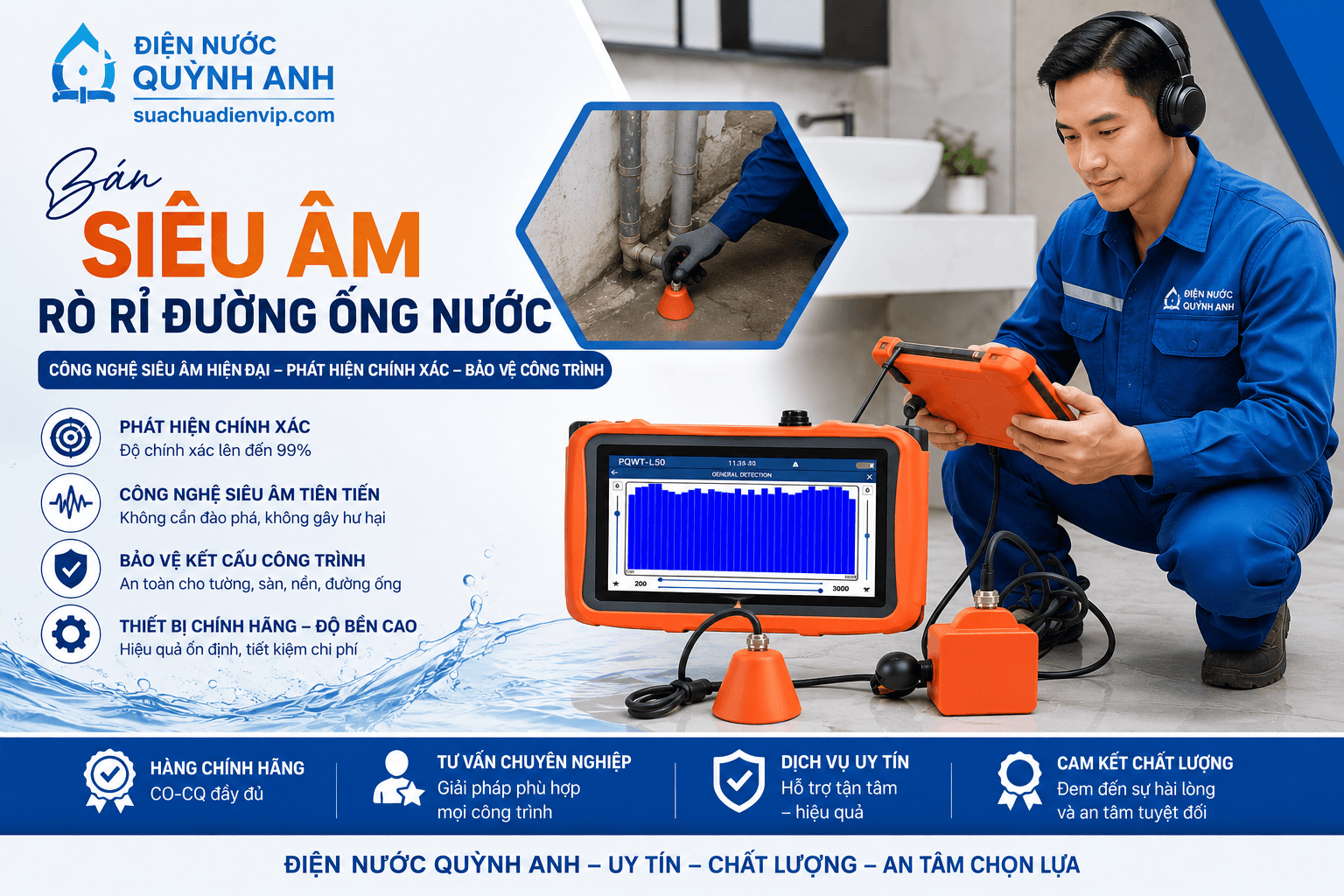 Bán Siêu Âm Rò Rỉ Đường Ống Nước