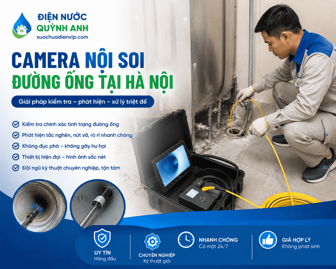 Camera Nội Soi Đường Ống Tại Hà Nội