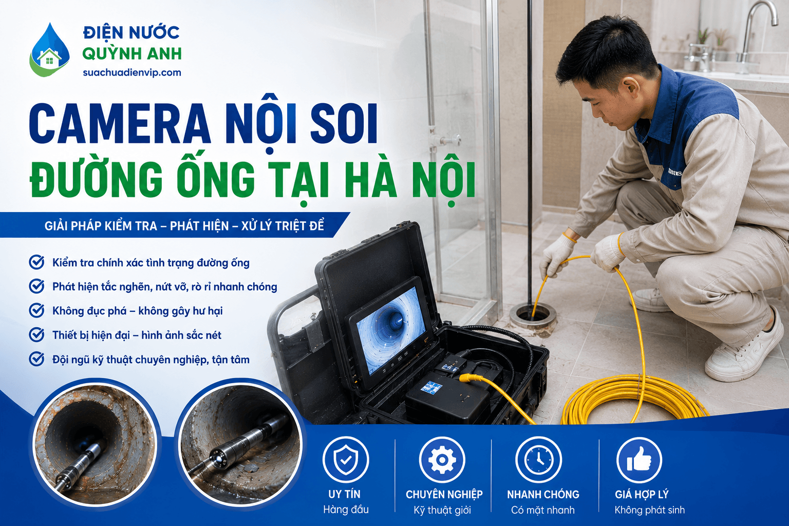 Camera Nội Soi Đường Ống Uy Tín