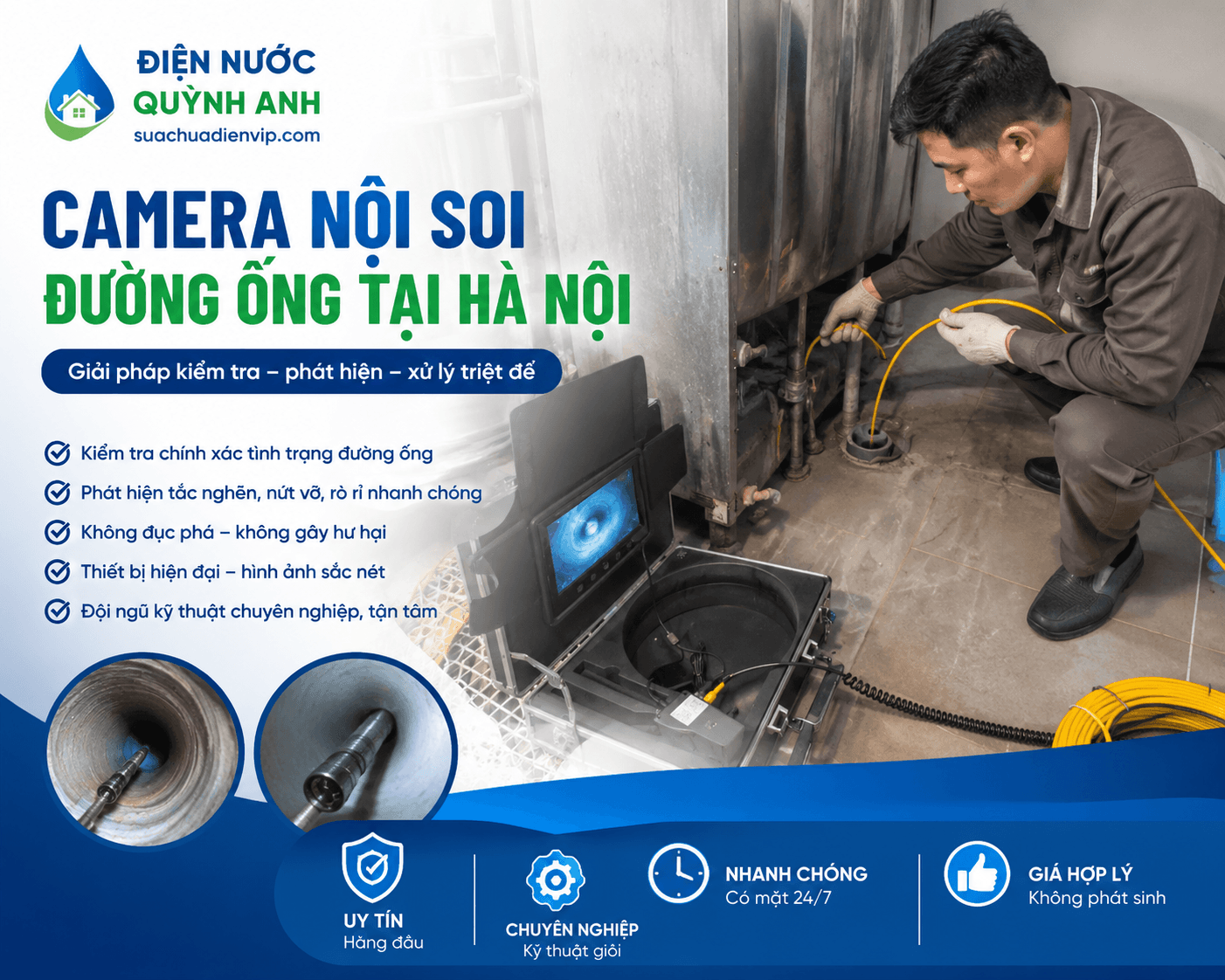 Camera Nội Soi Đường Ống