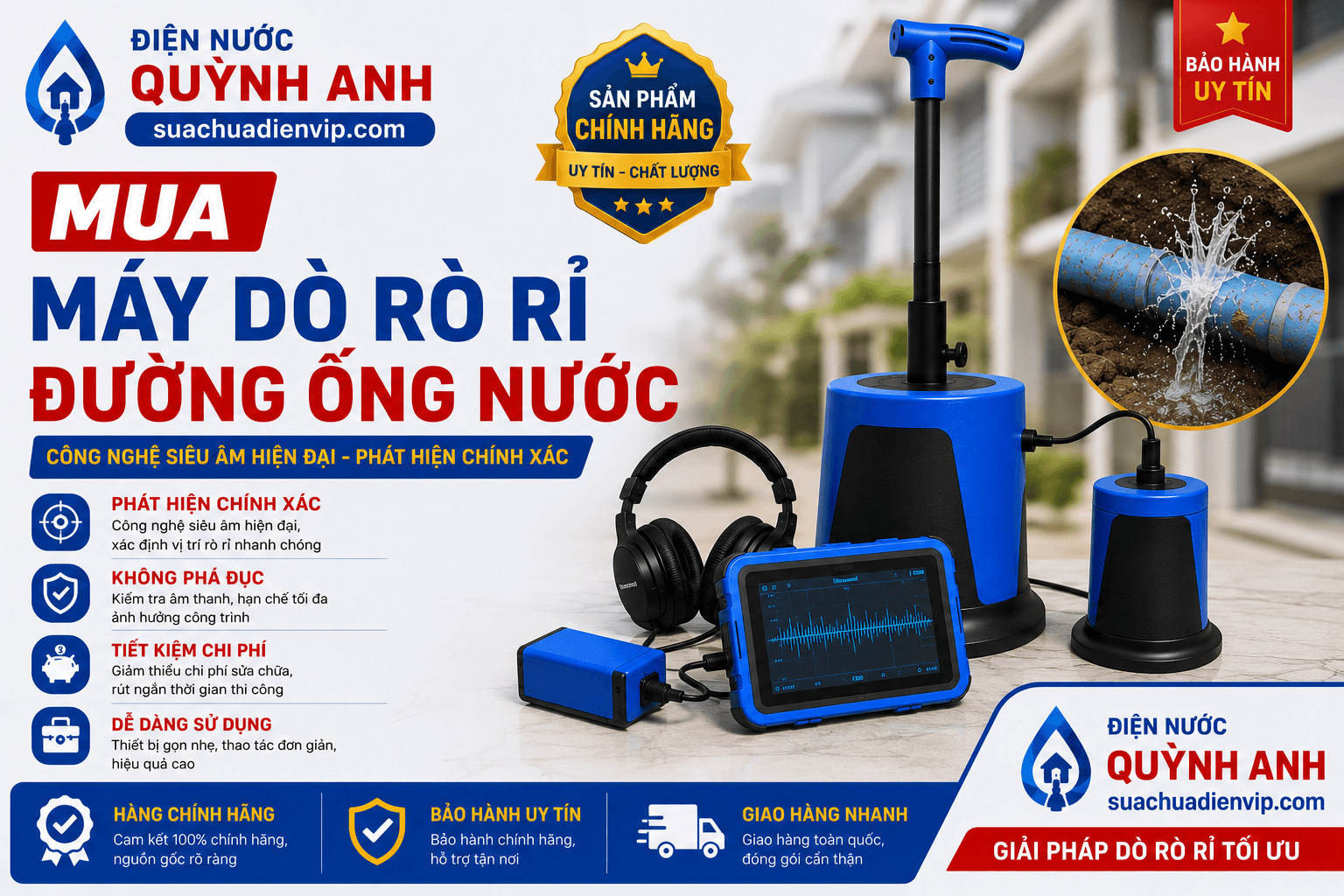 MUA Máy Dò Rò Rỉ Đường Ống Nước