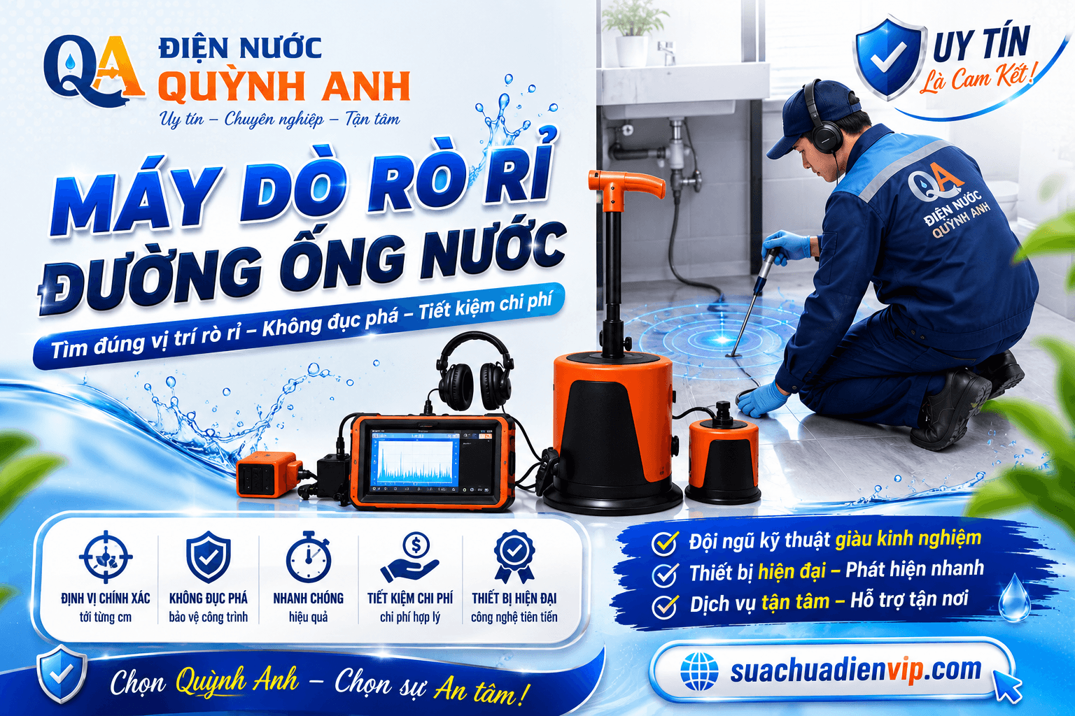 Máy Dò Rò Rỉ Đường Ống Nước Chuyên nghiệp