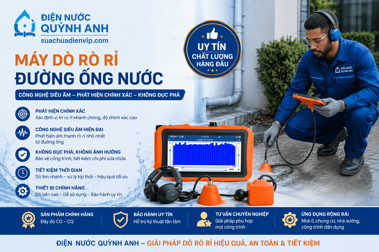 Máy Dò Rò Rỉ Đường Ống Nước giá rẻ