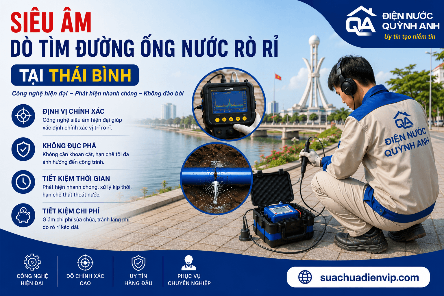 Siêu Âm Dò Tìm Đường Ống Nước Rò Rỉ