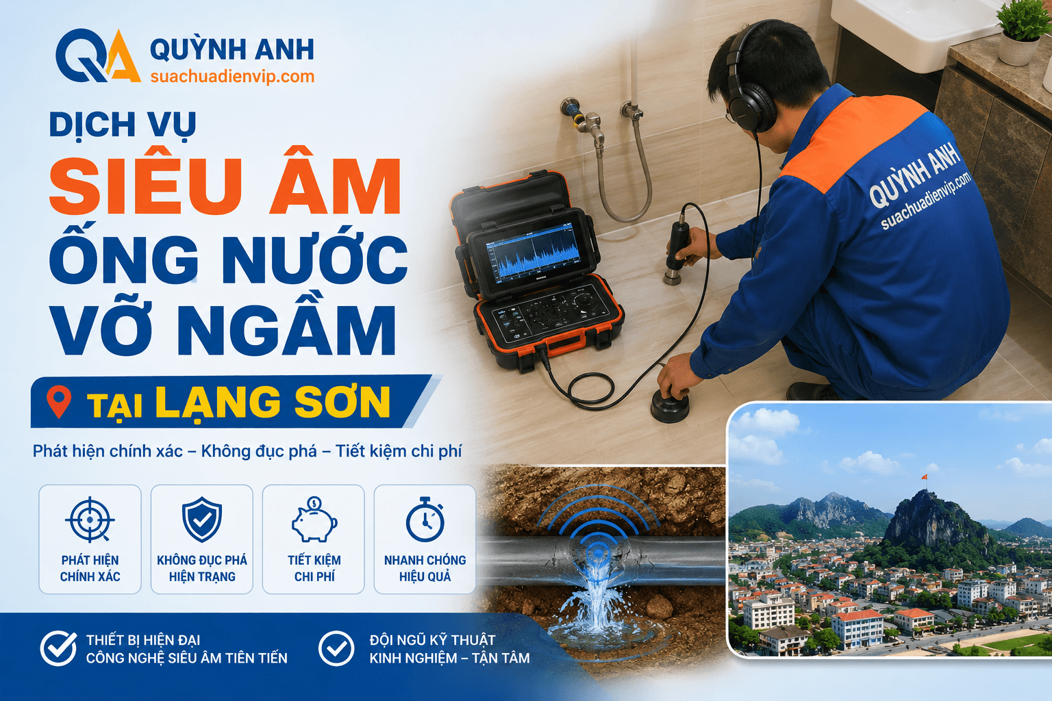 Siêu Âm Ống Nước Vỡ Ngầm Chất Lượng