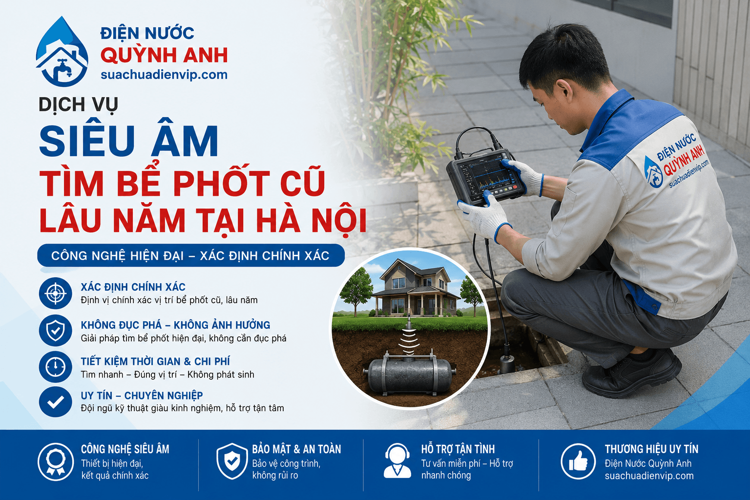 Siêu Âm Tìm Bể Phốt Cũ Lâu Năm Tại Hà Nội Uy Tín