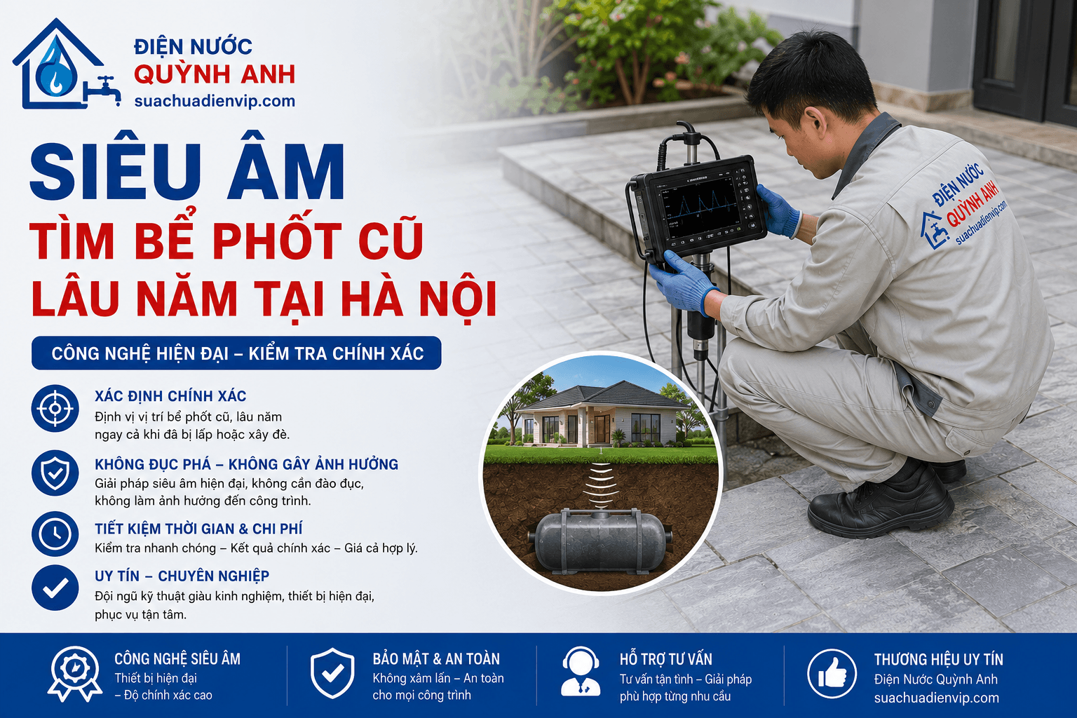 Siêu Âm Tìm Bể Phốt Cũ Lâu Năm Tại Hà Nội
