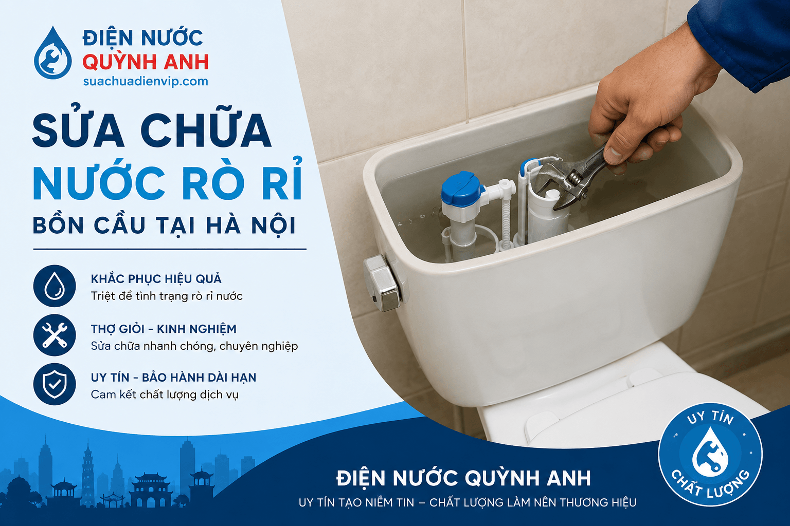 Sửa Nước Rò Rỉ Bồn Cầu Tại Hà Nội