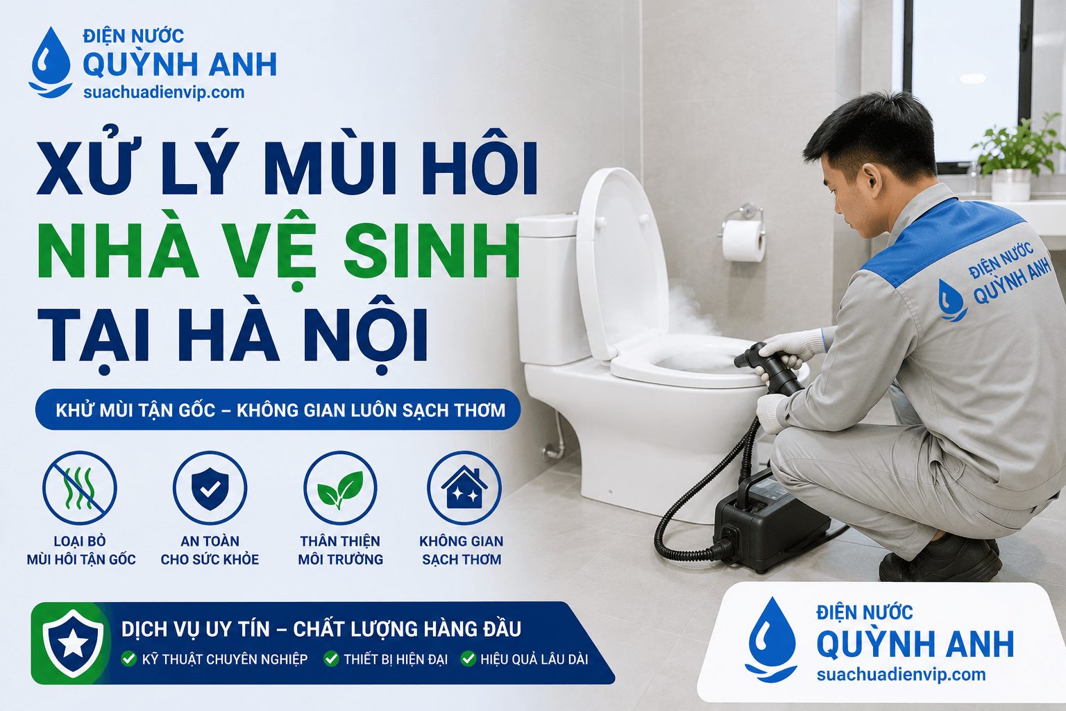 Xử Lý Mùi Hôi Nhà Vệ Sinh Hết Sạch