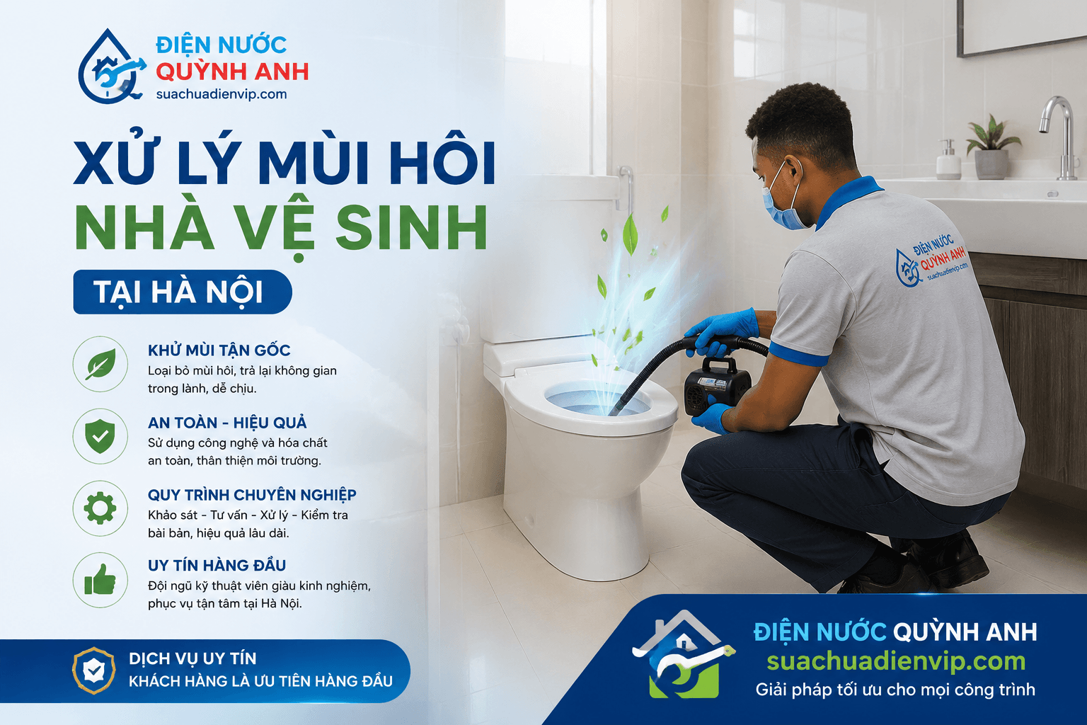Xử Lý Mùi Hôi Nhà Vệ Sinh Không Mùi