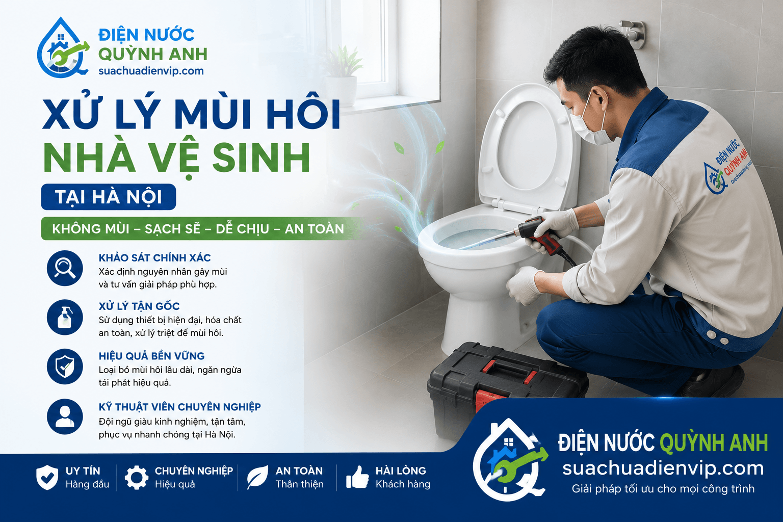 Xử Lý Mùi Hôi Nhà Vệ Sinh Tại Hà Nội