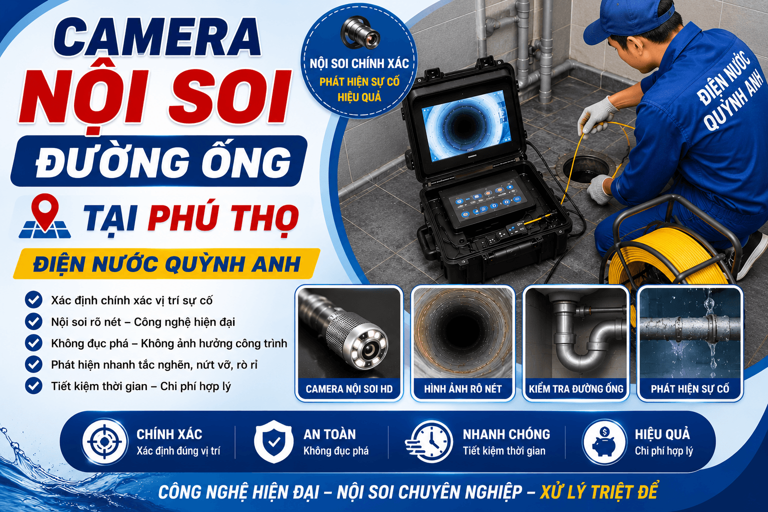 Camera Nội Soi Đường Ống ở Tại Phú Thọ