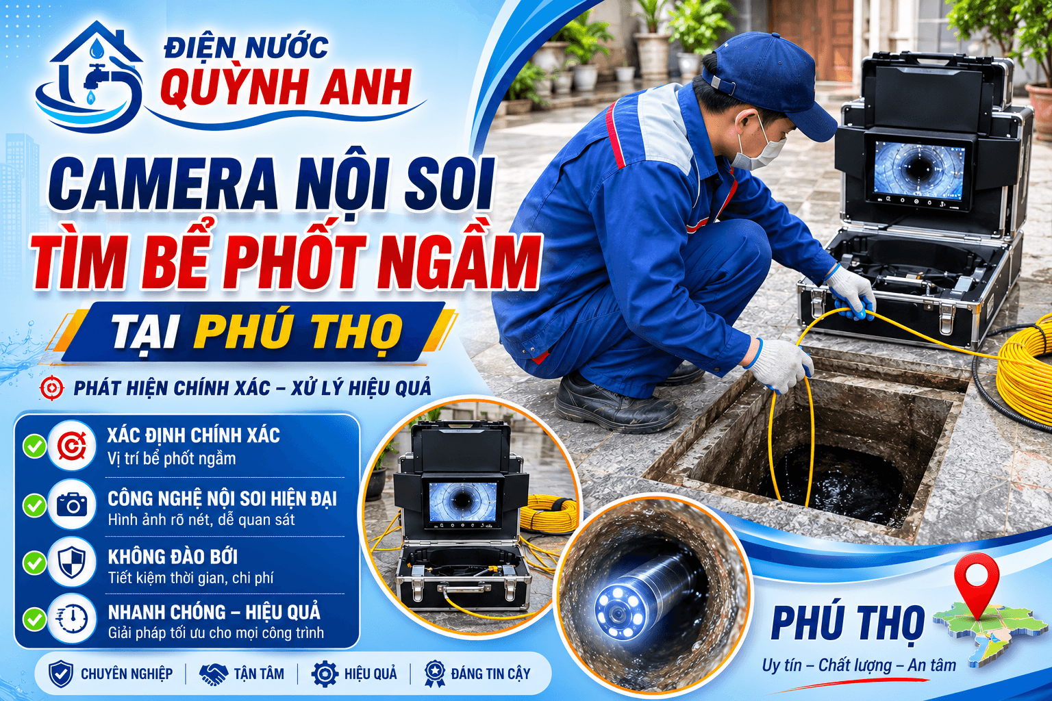 Camera Nội Soi Tìm Bể Phốt Ngầm