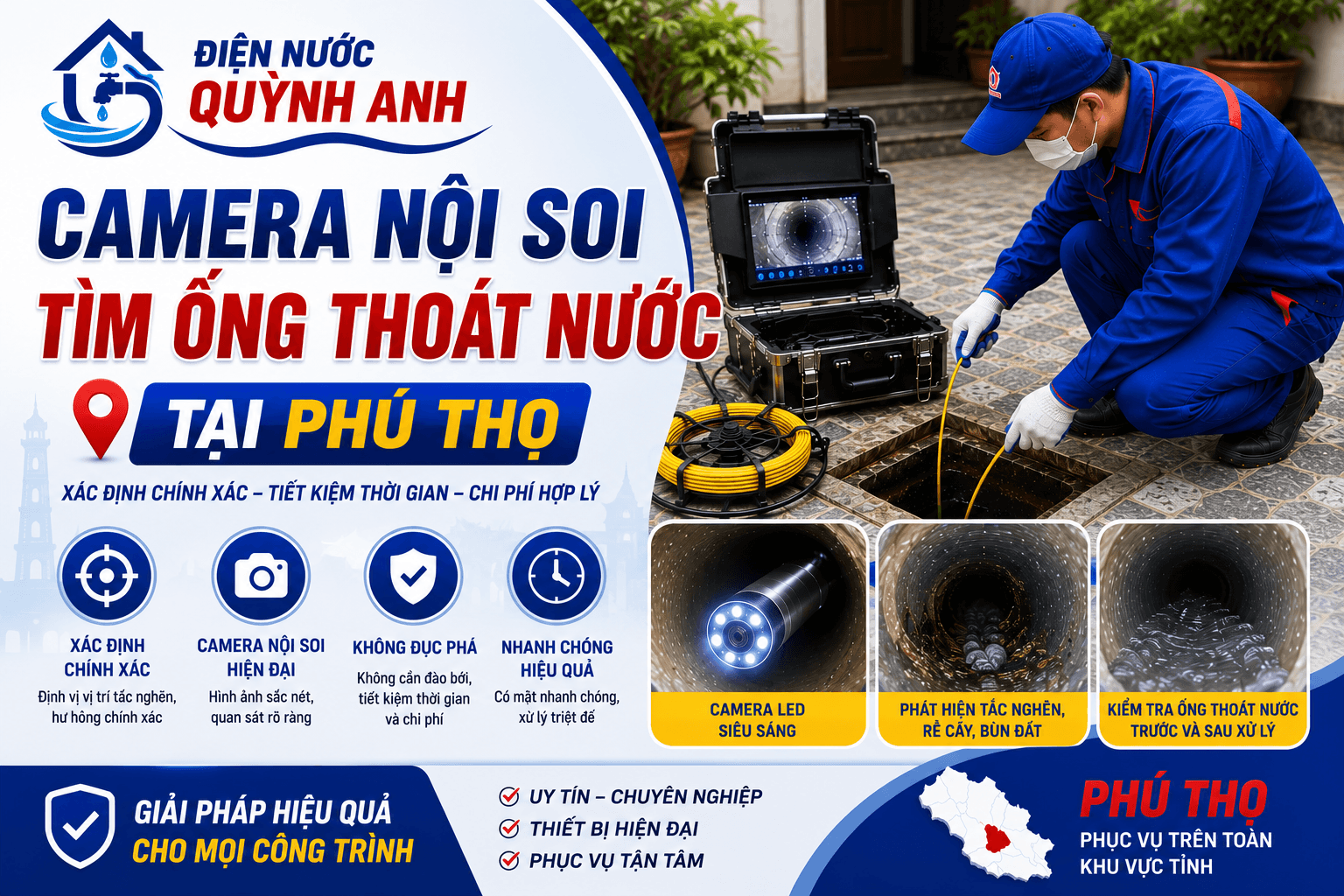 Camera Nội Soi Tìm Ống Thoát Nước